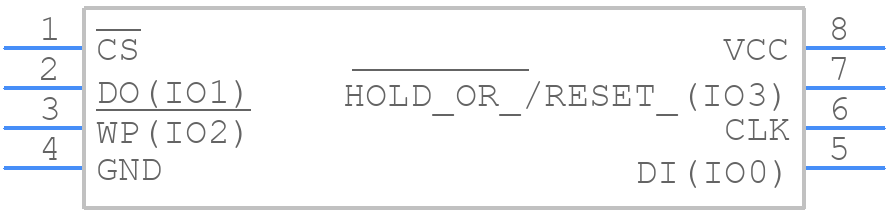 W25Q128JWSIM - Winbond - PCB symbol