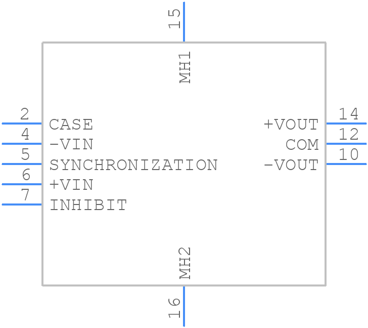 MTC1528D12 - XP POWER - PCB symbol