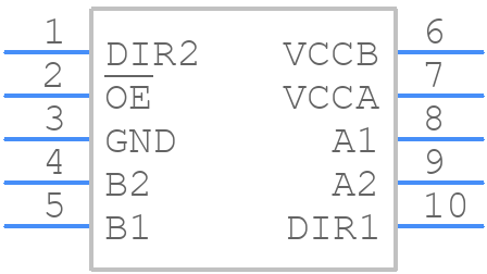 SN74AXC2T245RSWR - Texas Instruments - PCB symbol