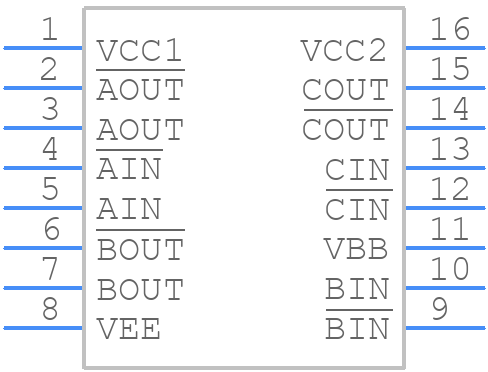 MC10H116D - onsemi - PCB symbol