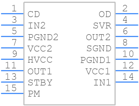 TDA7576B - STMicroelectronics - PCB symbol