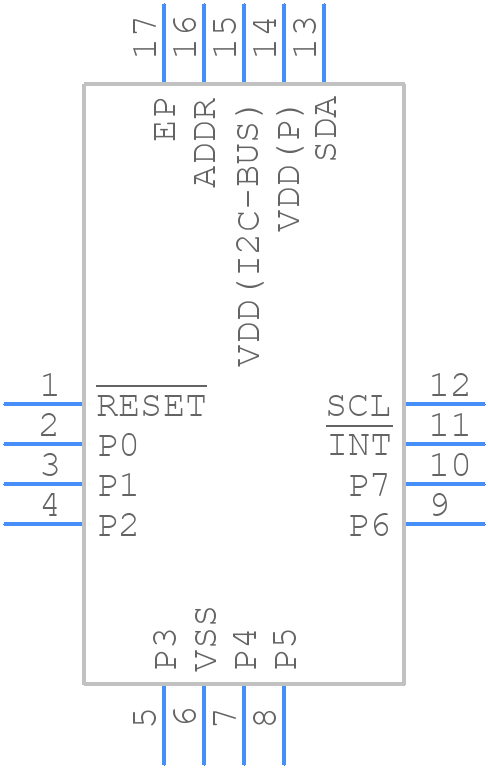 PCA6408ABSHP - NXP - PCB symbol