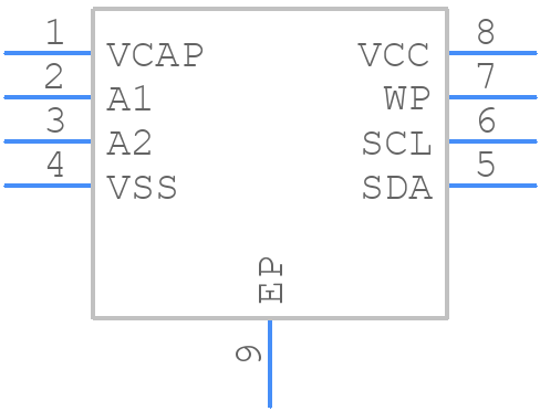 47L64T-I/MNY - Microchip - PCB symbol