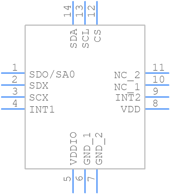 LSM6DS3TR - STMicroelectronics - PCB symbol