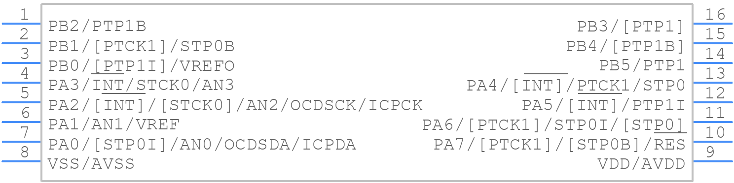 HT66F003 - Holtek - PCB symbol