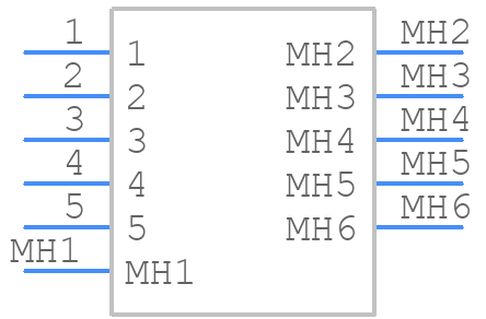 ZE05-5P-2H - Hirose - PCB symbol