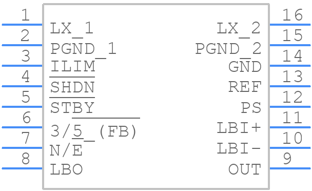 MAX710ESE+ - Analog Devices - PCB symbol