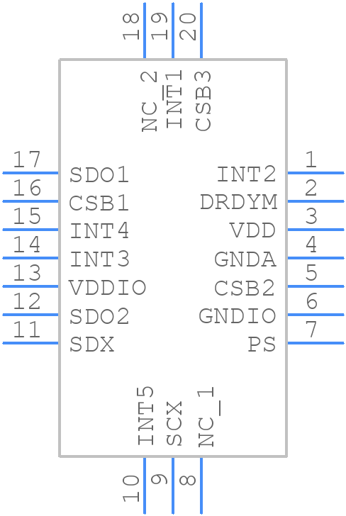 BMX055 - BOSCH - PCB symbol