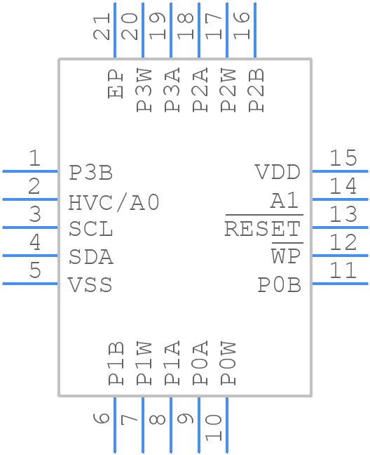 MCP4461-503E/ML - Microchip - PCB symbol
