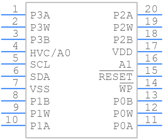 MCP4461-502E/ST - Microchip - PCB symbol