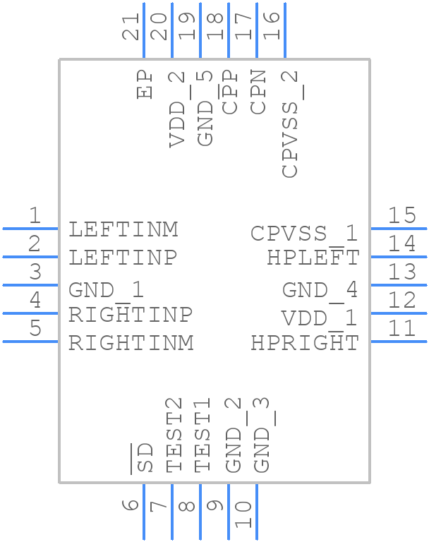 TPA6133A2RTJT - Texas Instruments - PCB symbol