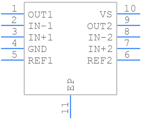 INA2181A4IDSQT - Texas Instruments - PCB symbol