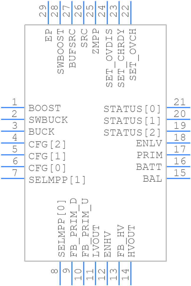 AEM30940-QFN - E-PEAS - PCB symbol