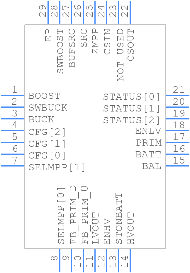 AEM20940-QFN - E-PEAS - PCB symbol