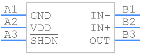MAX40108ANT+T - Analog Devices - PCB symbol