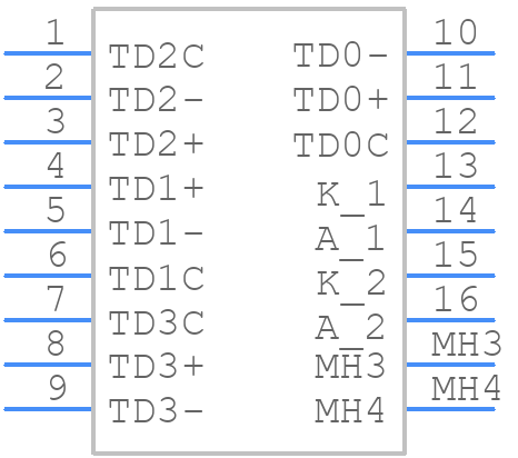 HFJT1-1G20C3RL - Halo Electronics - PCB symbol