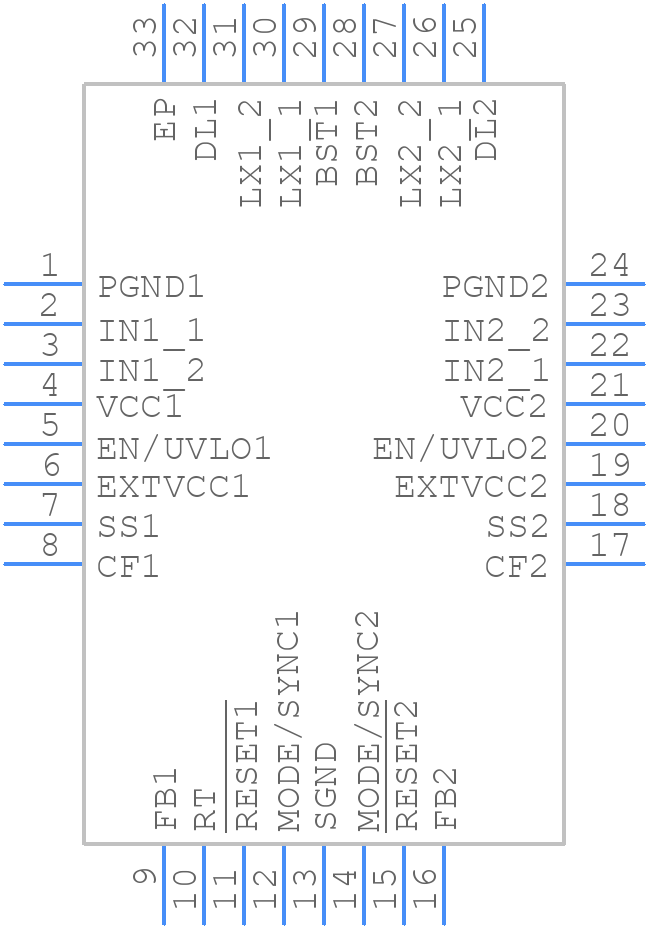 MAX17524ATJ+ - Analog Devices - PCB symbol