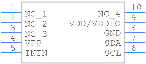 MC3216 - MEMSIC - PCB symbol