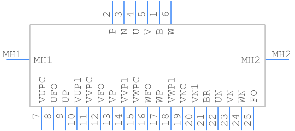PM25RG1A120 - Mitsubishi - PCB symbol