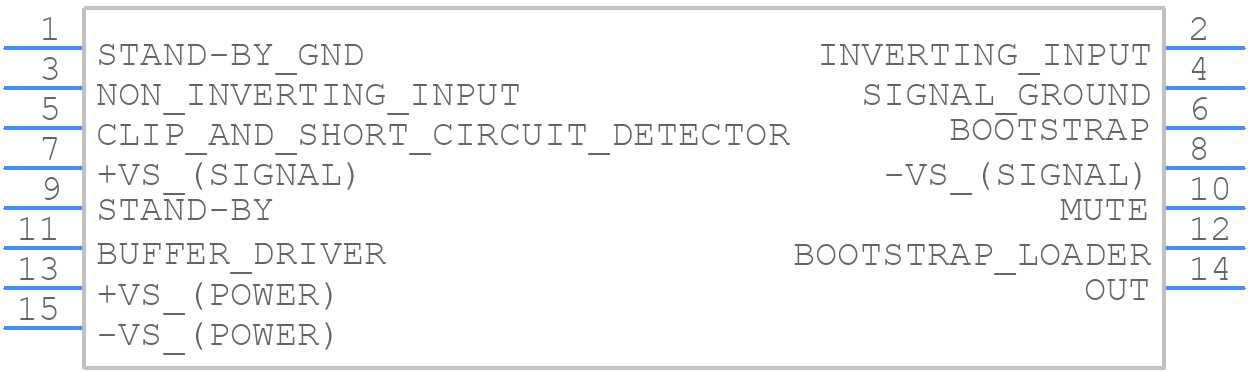 TDA7293V - STMicroelectronics - PCB symbol