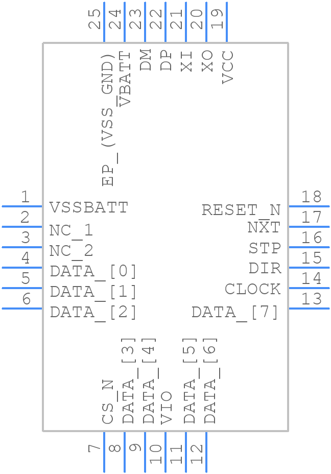 CY7C68003-24LQXI - Infineon - PCB symbol