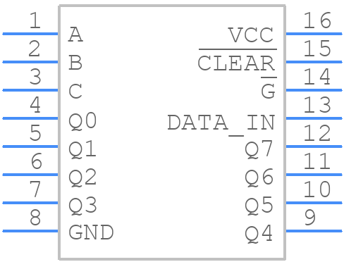 74HC259D - Toshiba - PCB symbol