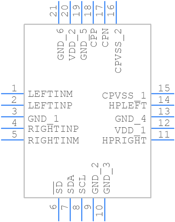 TPA6130A2RTJRG4 - Texas Instruments - PCB symbol