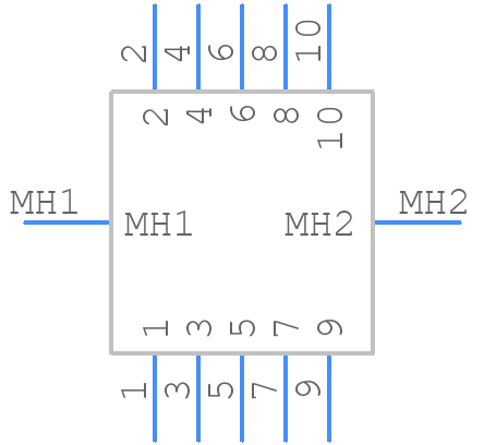 PS-10PE-D4T2-M1AE - JAE - PCB symbol