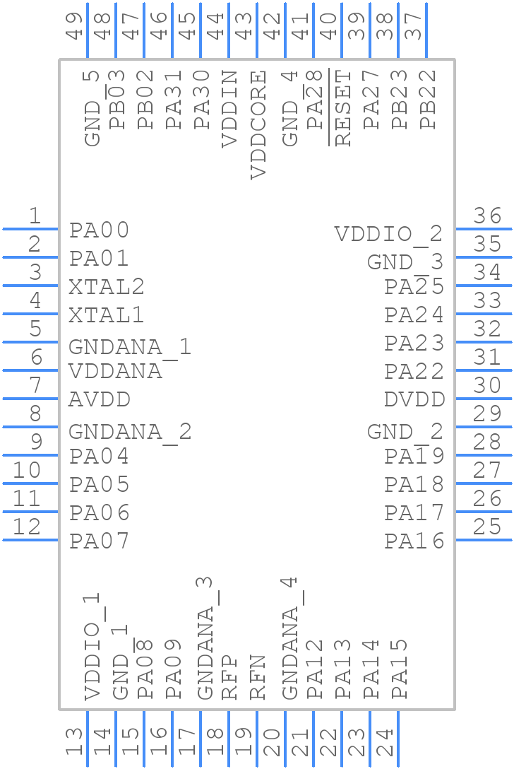 ATSAMR30G18A-MU - Microchip - PCB symbol