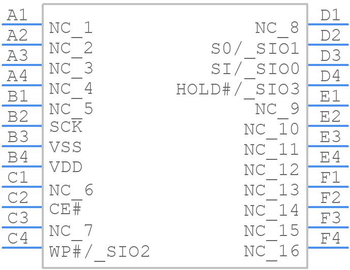 SST26VF064BT-104I/TD - Microchip - PCB symbol