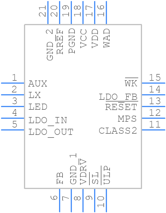 MAX5988BETP+ - Analog Devices - PCB symbol