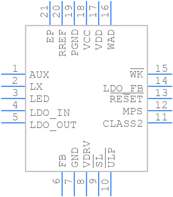 MAX5988BETP+T - Analog Devices - PCB symbol