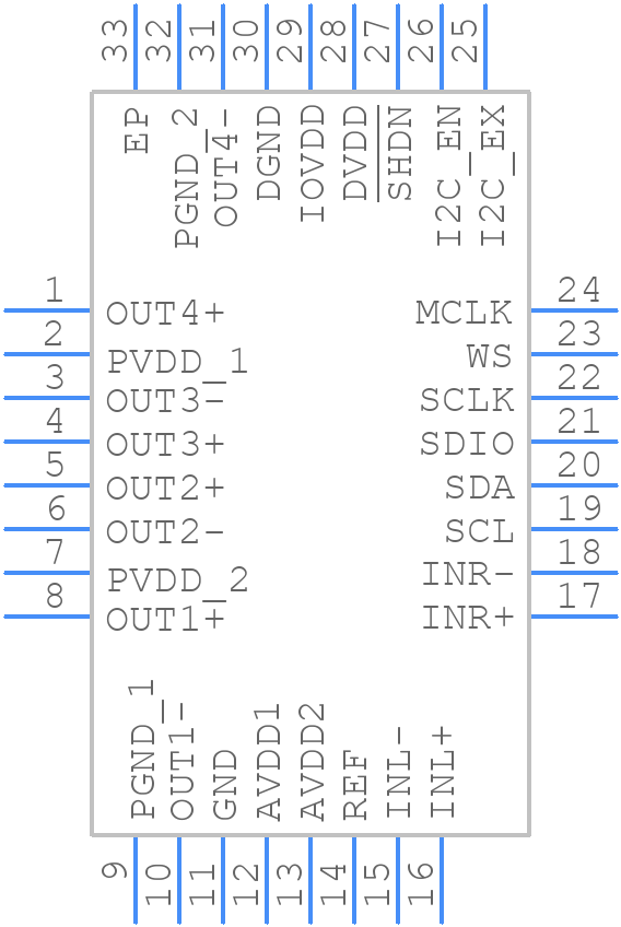 LM48901SQX/NOPB - Texas Instruments - PCB symbol