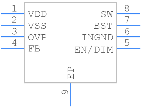 MP24833-AGN - Monolithic Power Systems (MPS) - PCB symbol