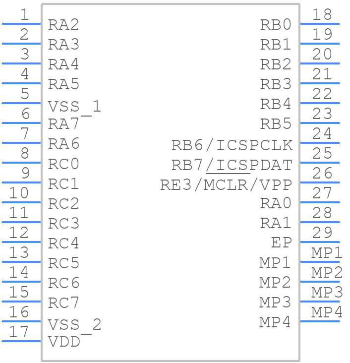 PIC18F26K42-E/MX - Microchip - PCB symbol
