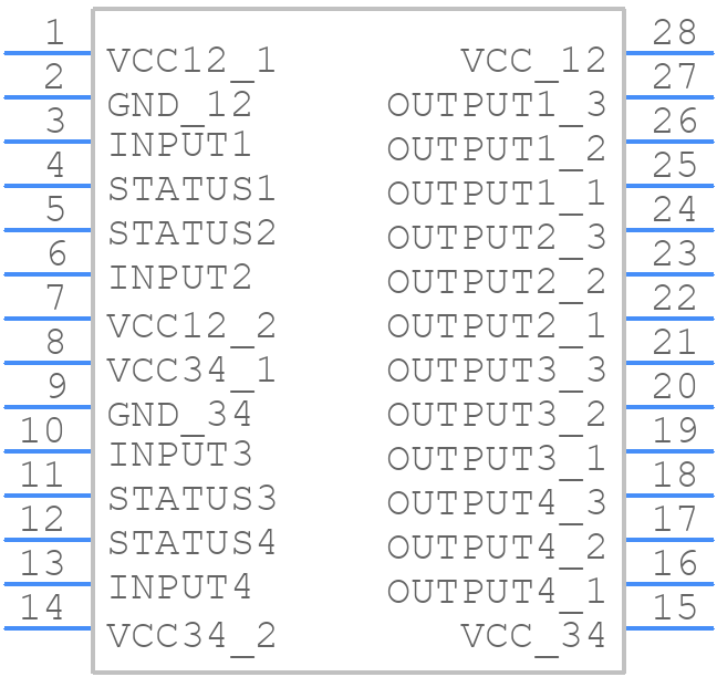 VNQ830PTR-E - STMicroelectronics - PCB symbol