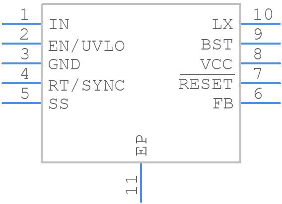 MAX17783CATB+ - Analog Devices - PCB symbol