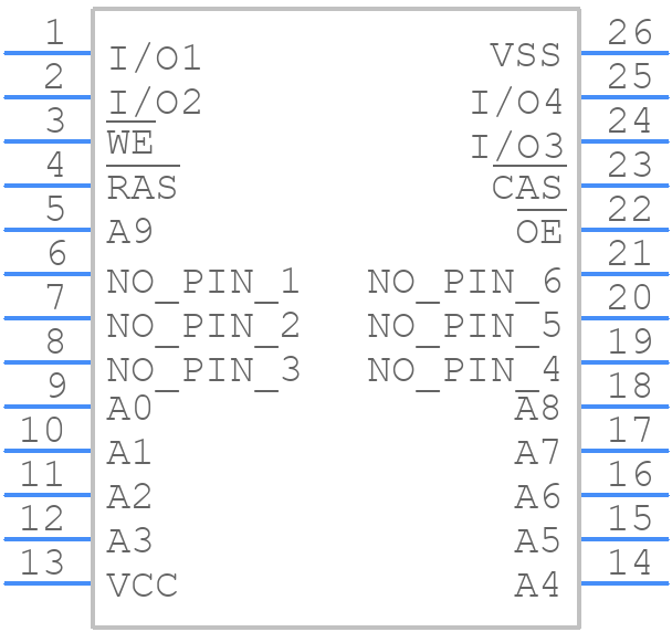 HM514400CLTT-7T - HITACHI - PCB symbol