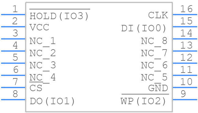 W25Q128BVFBP - Winbond - PCB symbol
