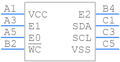 M24128-BFCS6TP/A - STMicroelectronics - PCB symbol