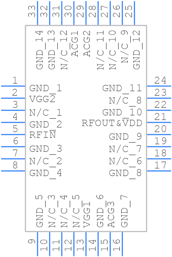 HMC998APM5E - Analog Devices - PCB symbol