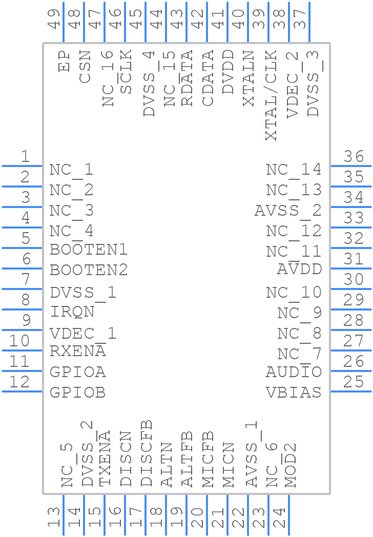 CMX7158Q3 - CML Micro - PCB symbol