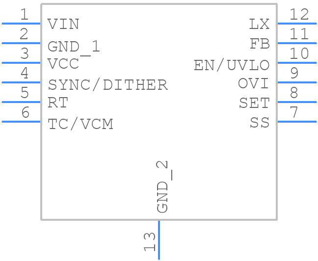 MAX17691AATC+T - Analog Devices - PCB symbol