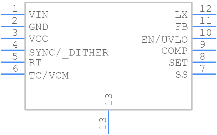 MAX17691BATC+ - Analog Devices - PCB symbol