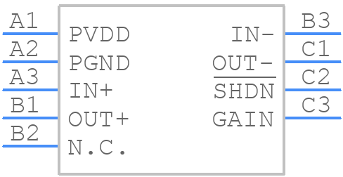 MAX98300EWL+ - Analog Devices - PCB symbol