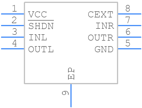 MAX9890BETA+ - Analog Devices - PCB symbol