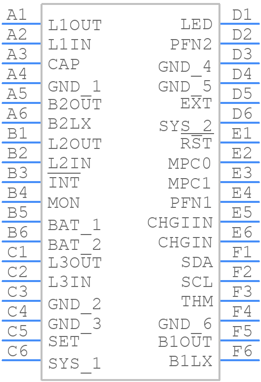 MAX20335DEWX+ - Analog Devices - PCB symbol