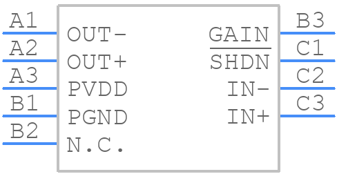 MAX98304EWL+ - Analog Devices - PCB symbol