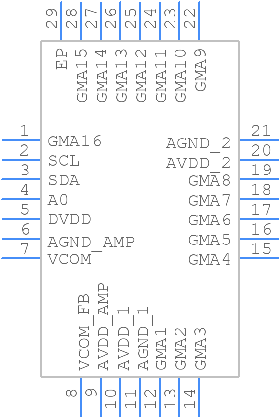 MAX9669ETI/V+ - Analog Devices - PCB symbol