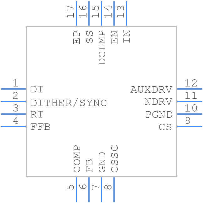 MAX5974EETE+ - Analog Devices - PCB symbol